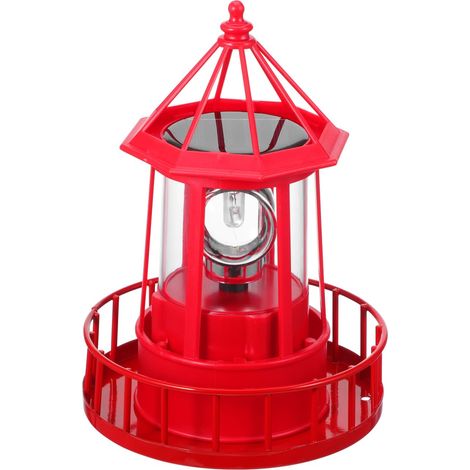 Lampes solaires LED Phare rotatif Lampe solaire décorative Lampes solaires jardin Lampe solaire LED Lampe colonne terrasse paysage (1/5)