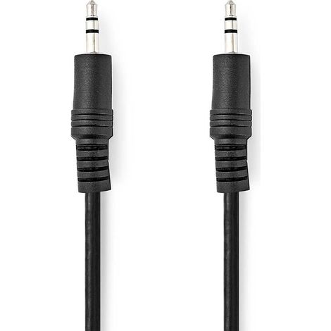 Nedis Stereo-Audiokabel / 3.5 mm Stecker / 3.5 mm Stecker / Vernickelt / 1.50 m / Rund / Schwarz / Label