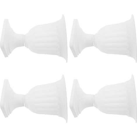 jardinières suspendues rustiques en demi urnes, motif colonne romaine, plastique blanc (1/5)