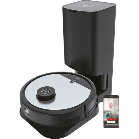 Hoover HG5 PRO Robot Aspirapolvere con Mappatura, 0,2 L, Wi-Fi, Torretta per Polvere, 5 Modalità, 1 Spazzola XL e 2 Laterali, 34x34x10,3 cm, Grigio (1/5)