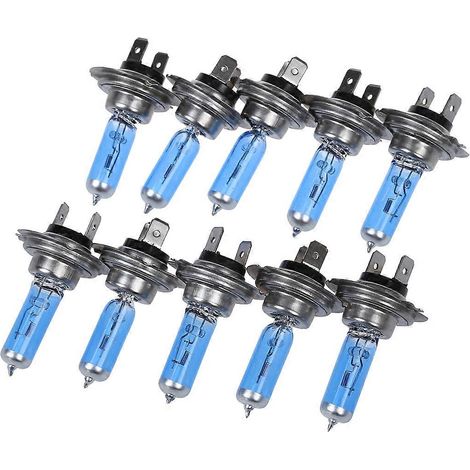 10 ampoules H7 12V 100W blanches pour phares de voiture