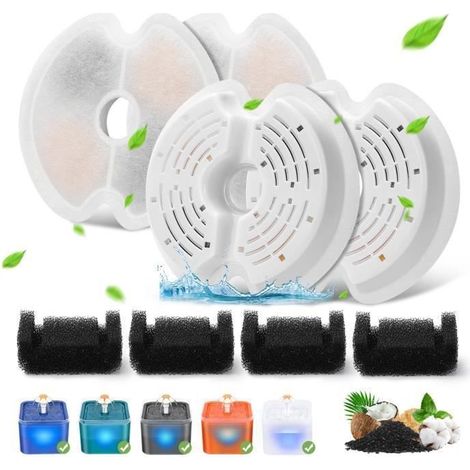 Katzenbrunnenfilter – Originalteil – 4 Ersatzfilter – Dreifachwirkung (1/4)