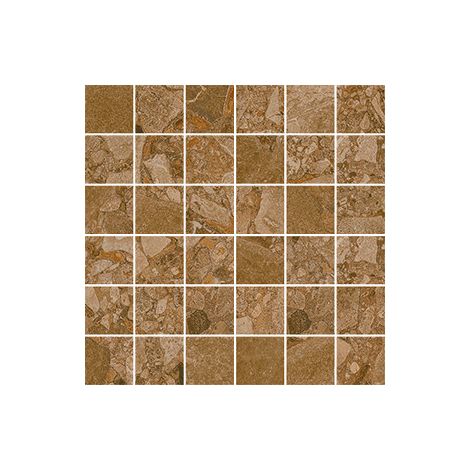Aelle - Mosaique sol / mur effet terrazzo marron 30x30 cm BROWN WASH (vendu à l'unité)