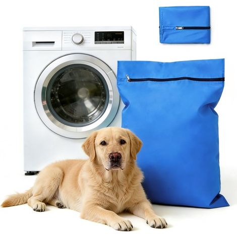 Wäschesack für Haustiere,65 x 70 cm Wäschesack aus Polyester-Twill,Großer Wäschesack mit Reißverschluss,Entfernt Hunde- und Katzenhaare (1/5)
