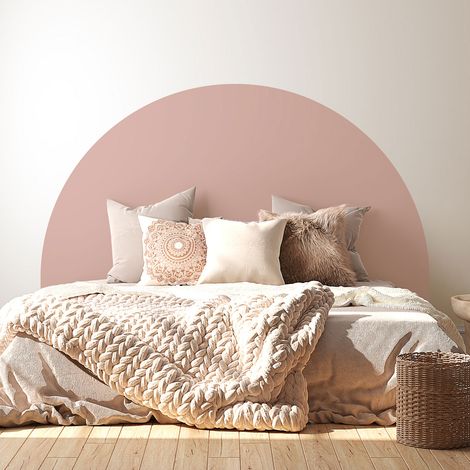Stickers tête de lit - Couleur tendance - 160 x 130 cm - Pour lits (120 à 140 cm) - Adhésif MAT (1/2)