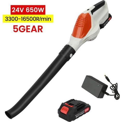 Souffleur de feuilles - MARQUE - 21V - 5 vitesses - 150 MPH - 180 CFM (1/4)