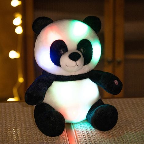 Panda - 45 cm - Veilleuse LED Changeante - Peluche Douce en Polyester - Jouet pour Enfants - 1 Pièce (1/5)
