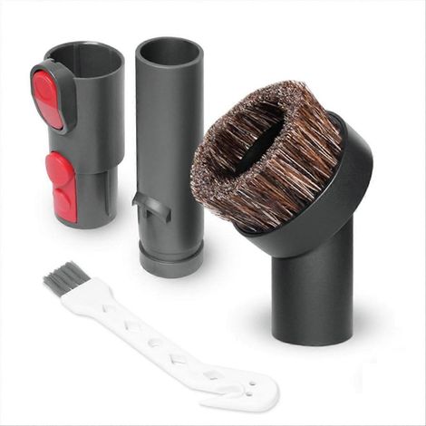 Kabelloser Staubsauger-Haarbürstenaufsatz mit Naturborsten und antistatischer Spitze für Sofa und Autositz, 2er-Pack, kompatibel mit den meisten Modellen. (1/5)