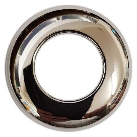 Rosa in ottone cromato, diametro 65mm, spessore 15mm, passaggio 32mm