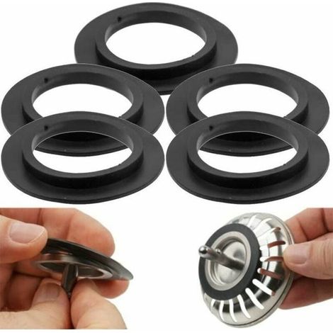 Juntas para tapones de fregadero, juntas de goma para fregadero, juntas para filtros de agua, kit de 5 piezas de juntas de repuesto para fregadero (1/5)