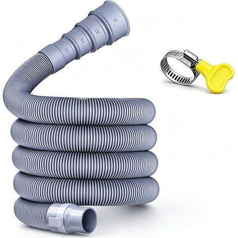 Tuyau d'évacuation pliable pour caravane avec adaptateur réglable, anti-fuite, design peu encombrant, tuyau de vidange pour machine à laver pour camping-car, remorque et camping-car (1/5)