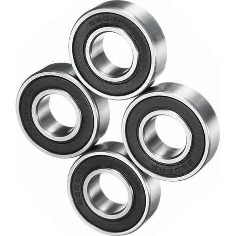 Lot de 4 roulements de brouette, 16 x 35 x 11 mm, double protection, roulements à billes rainurés 6202-16-2RS pour bricolage, tours, moteurs, imprimantes 3D, fraiseuses, divers appareils (1/5)