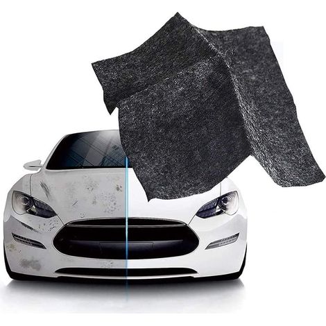 Chiffon, microfibre et lingette, 4 pièces. Tissu à paillettes nano pour rétroviseurs de voiture. Chiffons de polissage anti-rayures nano magiques pour réparer les rayures légères, les taches de peintu