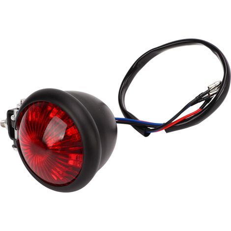 Faro posteriore moto vintage, ABS nero, LED multifunzionale rosso, alta luminosità per motociclette 12V (1/3)