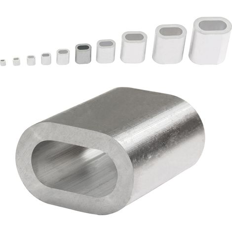 Aluminium Pressklemmen 5 mm (100 Stück) Presshülsen Seilklemmen Drahtseilklemmen (1/3)
