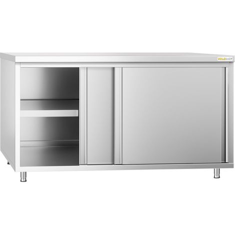 Meuble bas inox 1800x800 mm PREMIUM - GOLDINOX (1/4)