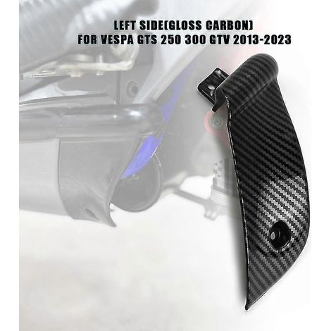 Heckspoiler-Abdeckung aus ABS-Kunststoff in Carbon-Schwarz für VESPA GTS 250 300 GTV (2013–2020, 2022, 2023) – 1 Stück links