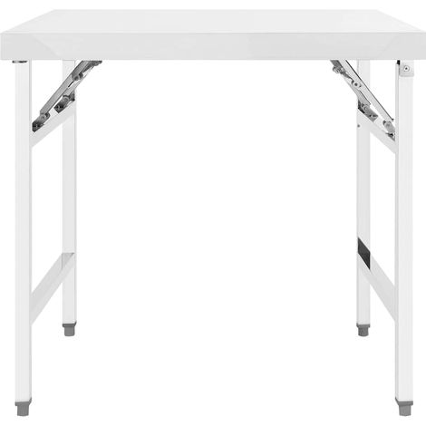vidaXL Mesa de trabajo plegable para cocina acero 85x60x80 cm (1/2)