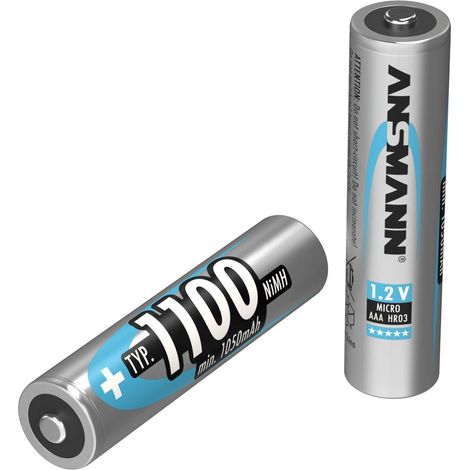 Ansmann HR03 Pile rechargeable LR3 (AAA) NiMH 1100 mAh 1.2 V 1 pc(s) R186651 (1/4)