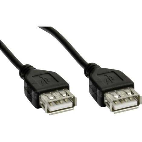 Akyga USB-Kabel USB-A Buchse, USB-A Buchse 1.80 m Schwarz AK-USB-06 (1/2)