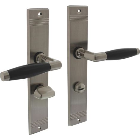 Garniture de porte WC en nickel mat PC63 - Par set (1/2)