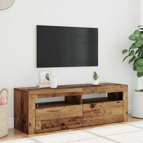 vidaXL Mobile Porta TV con LED Legno Antico 120x35x40 cm