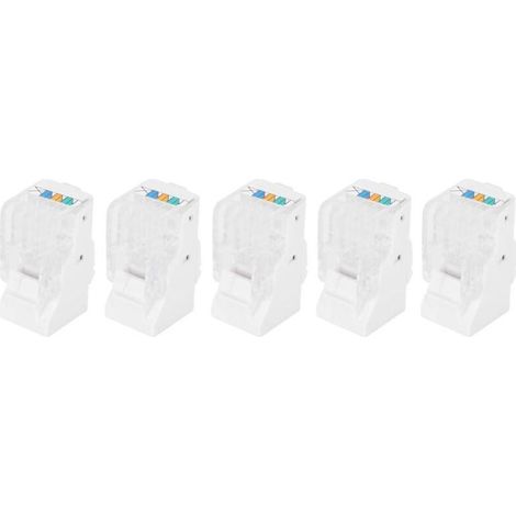 Connecteurs de câbles téléphoniques, prise téléphonique modulaire RJ12, modules téléphoniques mains libres à 4 conducteurs, informations sur les composants électroniques, prise téléphonique Cat3 à por (1/5)