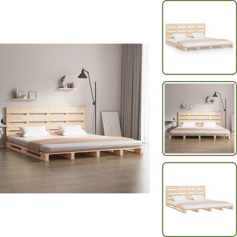 vidaXL Cadre de lit sans matelas 160x200 cm bois massif de pin (1/5)