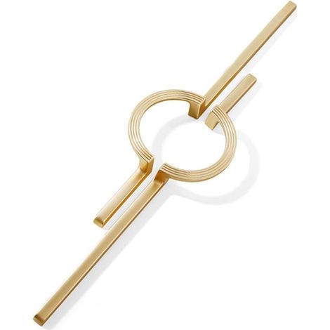 Maniglie per mobili da cucina a forma di mezzaluna, maniglie per mobili semicircolari, maniglie per cassettiere, placcate in oro (1/4)
