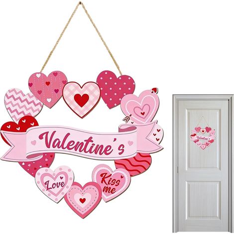 Décoration De Porte Saint Valentin Panneau Cœur Amour Décoration Porche  Suspension Décorative Romantique Pour Extérieur Intérieur Salon Magasin Café Fête Mur Fenêtre Mariage (1/5)