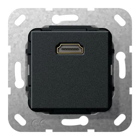 Gira HDMI Kpl. Enchufe Negro m [566910], 5669 10