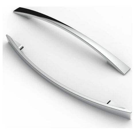 Lot de 10 poignées de meuble avec espacement des trous de 160 mm, pour placard, cuisine, tiroir, chrome (1/5)