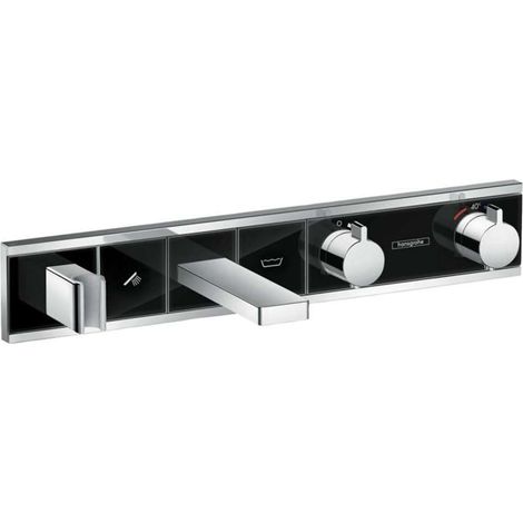 Hansgrohe RainSelect set da incasso per 2 utenze, vasca da bagno, colorazione: cromo/nero - 15359600 (1/2)