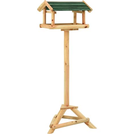Vogelhäuschen mit Ständer 37x28x100 cm Massivholz Tanne
