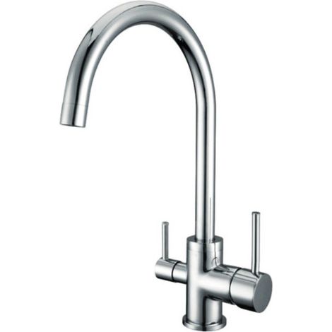 Grifo Monomando Fregadero Osmosis 3 Vías Curvo Cromo, 35cm(alto) 17.8cm(largo). (1/2)