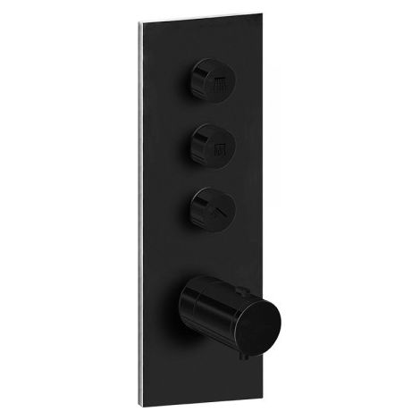 Façade Thermo Twist thermostatique 3 sorties Noir Mat - CRISTINA ONDYNA XT61313