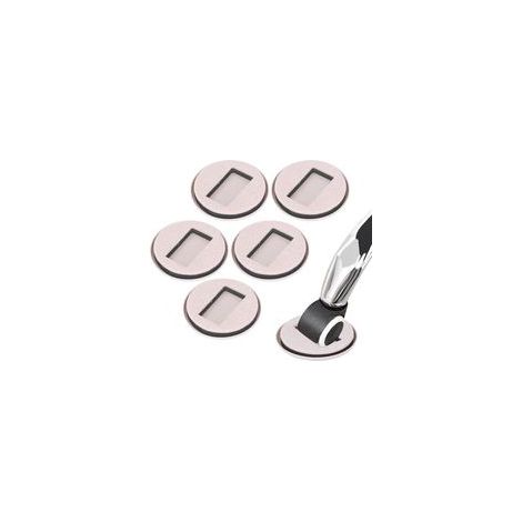 Lot de 5 Embouts de Pieds de Chaise, Protège-Sol en Plastique Rond, Antidérapant et Anti-Vibration pour Meubles et Parquet (1/4)