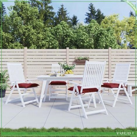 Coussins de palette - FAFEISY - 361535 - Lot de 4 - Rouge bordeaux - 50x50x7 cm - Fibre de mousse (1/5)