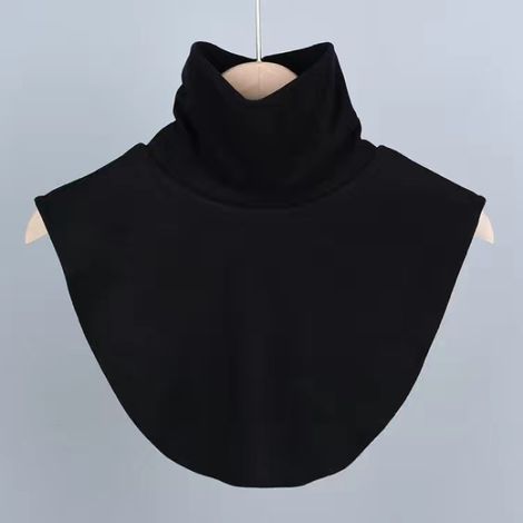Cache-cou chaud uni pour femme, écharpe en fausse fourrure très élastique, sous-couche à col montant, protection de cou en tissu brossé, 94 (1/5)