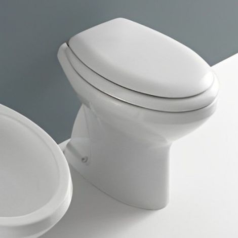 Sedile termoindurente per water in duroplast bianco chiusura normale Donatello (1/5)