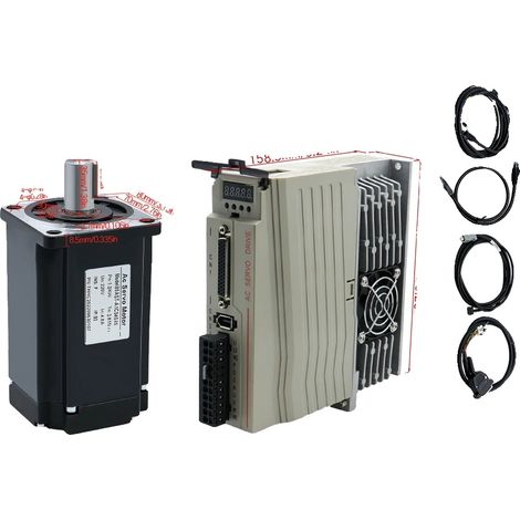 Kit de servomotor, controlador de CA, alto par motor, 1000 W, 220 V (1/2)