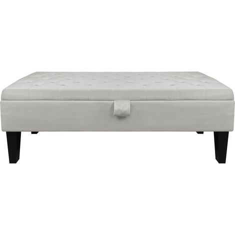 Divanetto In Velluto Panca Contenitore Pouf PortaOggetti Panca Sgabello A Pie Di Letto Cassapanca Ingresso Legno Massello Panchina Grigio (1/5)