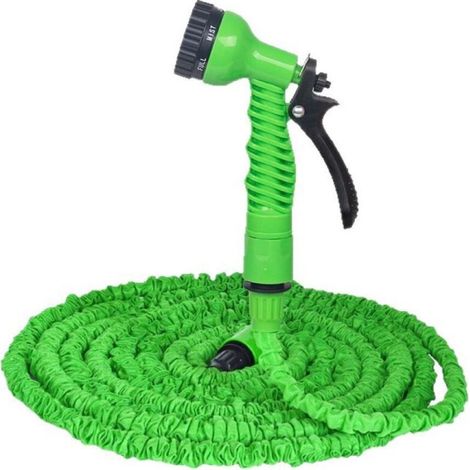 Tuyau d'Arrosage Élastique 5m 14m INCL Pistolet d'arrosage 7 Jets Tuyau d'Irrigation pour irriguer Le Jardin arroser Les Plantes