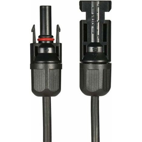 Cable D'extension Solaire - Connecteur Mc4 - 4 M - 14 Awg - Cuivre - Ip65 - 6 0 Mm2 - Paire Rouge Noir (1/4)
