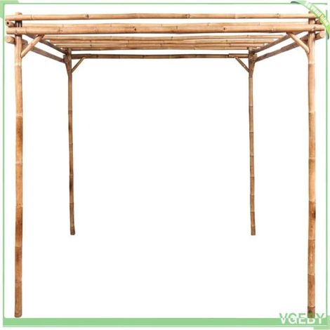Pergola - FAFEICY - 49296 - Bambou - 170x170x220 cm - Imperméable (1/3)
