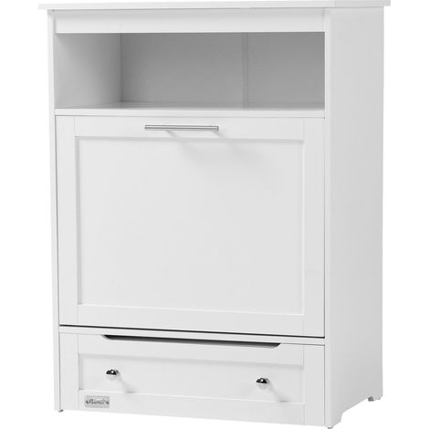 Haustier-Futterschrank mit 2 Edelstahlnäpfen, 3 Haken, Tierfutterschrank mit Lagerschrank, offenem Fach & Kipptür, Hundefutterstation für Hunde, 61 x 35,5 x 82 cm, Weiß