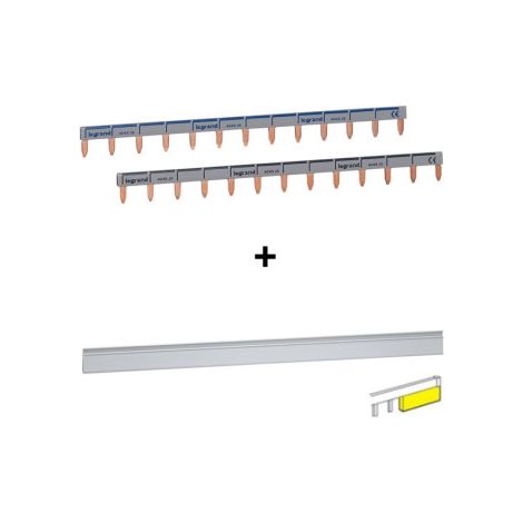 Legrand - Peignes HX3 Phase + Neutre + Cache dents Legrand - Ru00e9f. : 404926x2+404988 (1/4)