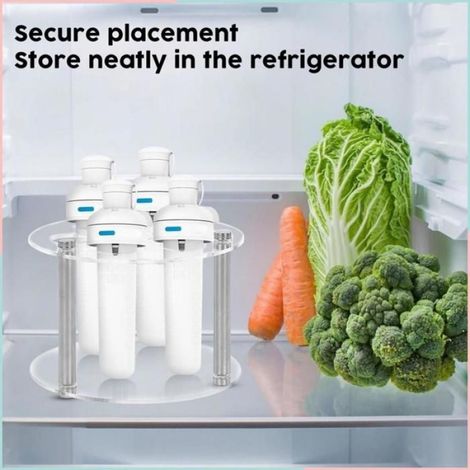 Support de rangement pour bouteilles d'eau aromatisée, support en acrylique avec 7 trous pour bouteilles à siroter, organisateur (1/4)