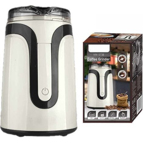 Macinacaffe Elettrico con Lame in Acciaio Inossidabile Base in Alluminio Capacita 60g 150W Macinatura Istantanea per Caffe Espresso Cappuccino
