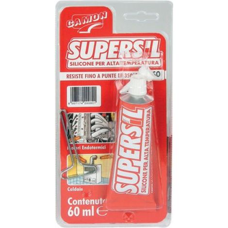 SIGILLANTE SILICONICO SUPERSIL ALTA TEMPERATURA 60 ml - Rosso